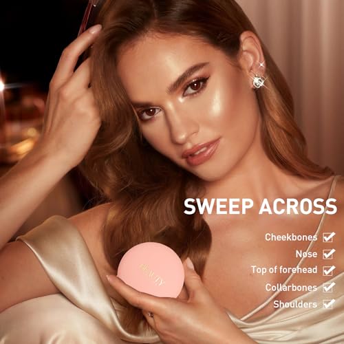 Polvos Bronceadores, Altamente Pigmentado Polvo bronceador iluminador, Suave acabado natural besado por el sol, dura todo el día, ligero, transpirable, fórmula vegana (#Bronceador claro) - imagen 7