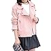 Elife Girls Fashion PU Leather Motorcycle Jacket Children's Outerwear Slim Coat Pink 9-10Y …