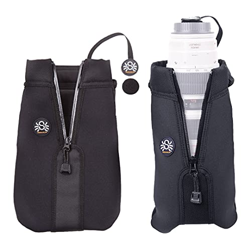 SPIDER HOLSTER – SpiderPro Large Camera Lens Pouch for Any Belt Featuring One-Handed Zipper Access, Built-in Rain Hood, and Velcro Lens-Cap Tether – Designed to Fit 70-200mm Lens