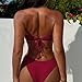 Sequin Bikini Sets for Women 2 Piece Sexy Fashion Sparkly Triangle Swimsuits Strapless Tube Tops with Briefs Wine