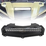 LED Hood Panel Scoop Light Compatible with 2021-2024 Yamaha Wolverine RMAX2 &amp; RMAX4 1000, Front Auxiliary Spot Light for Wolverine RMAX Accessories Grill Accent Lights DRL Hood Scoop Light (1 PCS)