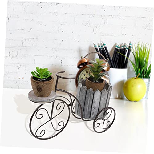 Support à fleurs pour vélos en fer idéal pour aménager un jardin compact