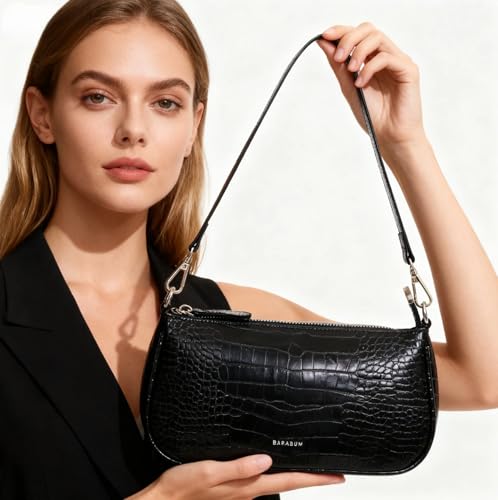 Image of Barabum Retro Classic Clutch Shoulder Tote HandBag with Zipper Closure Purse for Women