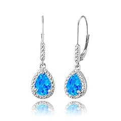 Synthetic Blue Opal - Silver