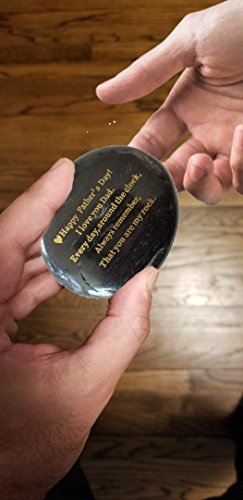 Father's Day Gifts From Daughter Or Son - Happy Fathers Day, I Love You Dad, Everyday Around The Clock, Always Remember, That You Are My Rock - Engraved Rock, Rare Unique Gift #TOP4