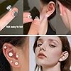 JEYORZY 4 Paires Boucles d'Oreilles Homme Boucle Aimantée en Acier Inoxydable Magnétiques Fausse Boucle d'Oreille Femme Zircon Brillant Boucle d Oreille Homme Aimant Cadeaux Noël Valentin, Argent #5