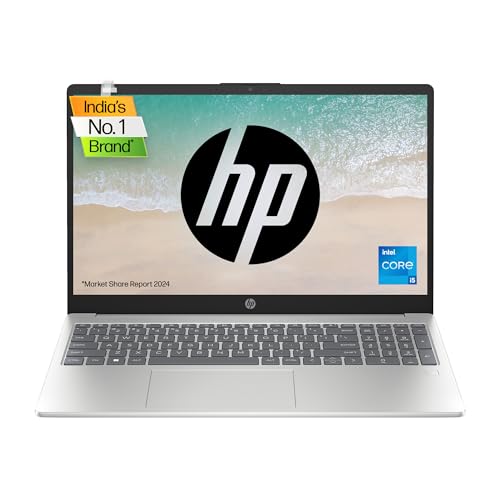 HP Laptop 15, 13th Gen Intel Core i5-1335U,15.6-Inch (39.6 Cm), FHD, 16GB DDR4, 512GB SSD, Intel Iris X? Graphics, Fpr, FHD Camera, Metal Body,Backlit Kb...