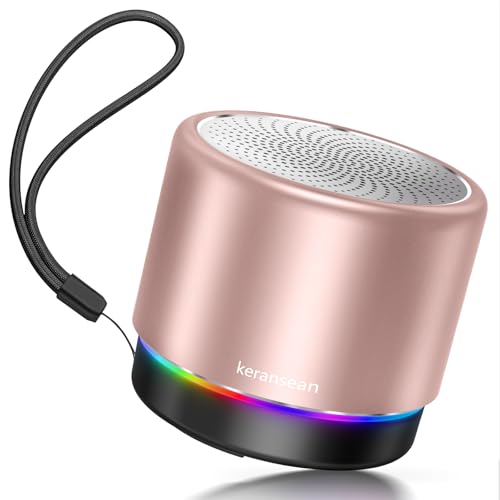 Image of Portable Bluetooth Speaker, Mini Speakers, Wireless, RGB Ligths | 12H Battery Life, Metal Cover,TWS Pairing, Wireless Speaker with RGB Lights for Home /Travel /Outdoor /Car /Beach by Music Lovers