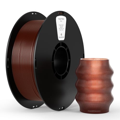 kexcelled PETG Filament 1.75mm,Transparent Brown PETG 3D Printer Filament 1kg Spool (2.2lbs), Upgrade Stronger Toughness Printing Consumables, +/-0.03mm,Fit Most FDM Printer