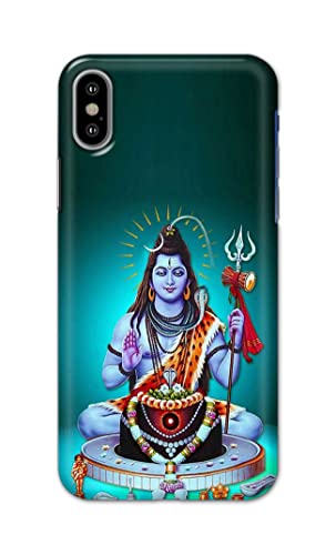 Image of Printed Hard Back Cover Case for Apple iPhone X | iPhone 10 | iPhone Xs | iPhone 10s Back Cover (Lord Shiva) -1803