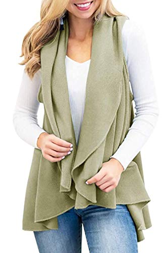 Women's Petite Cardigans Sleeveless Open Front Fashion Vest Fall Clothing XXL