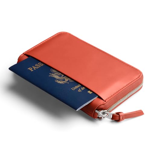 Image of Bellroy Folio Wallet (compact leather folio /clutch wallet with space for cards, bills and coins, plus everyday essentials) - BloodOrange