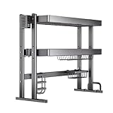 Scolapiatti da cucina in acciaio inox, resistente, compatto e di alta qualità, antiscivolo, grande capacità, soluzione salvaspazio