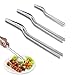 CMJBUHR 3 sztuki, zakrzywiona pęseta kuchenna ze stali nierdzewnej, 14/20/23 cm, pęseta do grilla, pęseta do karmienia, zestaw do gotowania, kuchni, ręcznie wykonana, pielęgnacja roślin