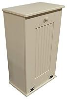 Vista 25 de Sawdust City Soporte de basura de madera inclinable (azul del mar viejo)