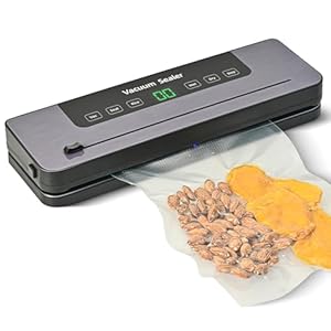Vacuum Sealing Machine,Compact Sealing System Vacuum Sealer,Portable Strong Suction Power Food Sealer,External with Cutter,Easy to Operate, Suitable for Middle-Aged and Elderly People.