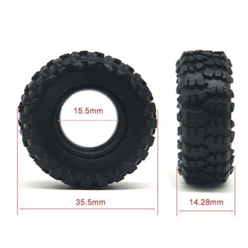 Pneus 0,7" espacement 3,6 mm pour SCX30 | Amélioration franchissement crawlerbot 1/30