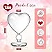 SiliFine 2 Pcs Valentine Heart Shaped Cocktail Glasses, 7.5oz Creative Heart Shaped Wine Glasses with Straw, Valentine Martini Glass, Romantic Cocktail Goblet for Wine Juice Whiskey Home Bar Party