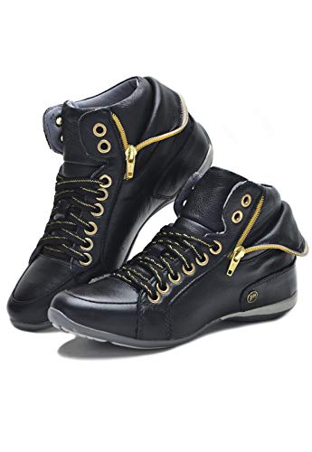 Sapatênis Casual Feminino Cano Curto BM Brasil Preto