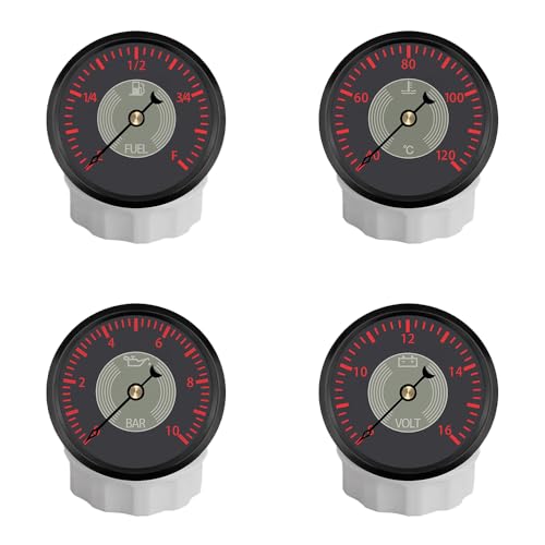 Medidor de nivel de combustible de 52 mm con indicador de temperatura del agua de 12 V