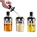 ZXFF Tarro De Condimento De Vidrio De 3 Piezas, Frasco De Condimento Sellado a Prueba De Humedad con Tapa, Utilizado para Aceite, Sal, Azúcar Y Miel, Condimento De Especias, Especias De Cocina/Hierba