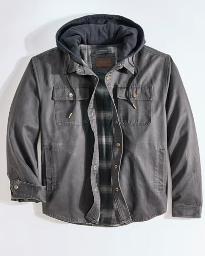 Image of Venado Men's Smuggler Concealed Carry Chore Coat - Hooded Flannel Lined Jacket