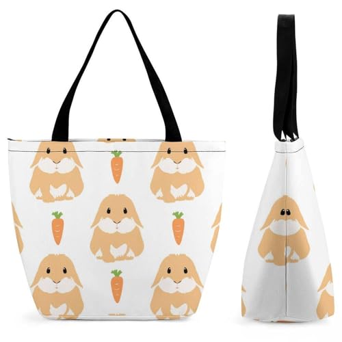 Sac de shopping pour voyage Lapin Orange résolvant le manque de place des sacs pour femme