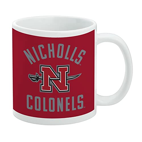 Nicholls State University Colonels Logo Ceramic Coffee Mug, 11oz, White