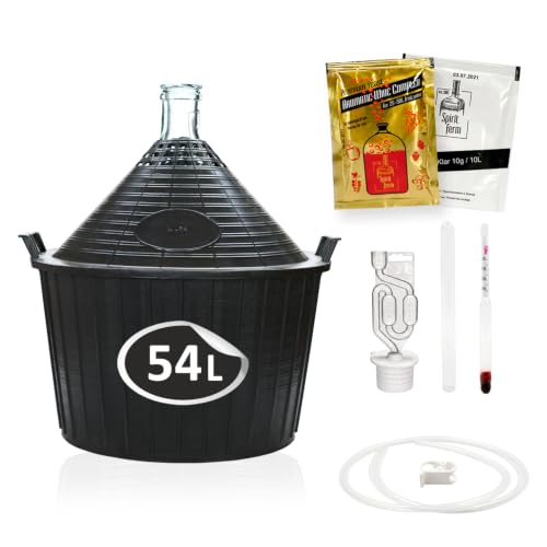 Kit de fabrication de vin avec ballon à vin et accessoires pour vin fait maison (54 L)
