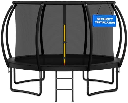 10FT 12FT 14FT 15FT 16FTOutdoor Trampolines with net, ASTM Approved Recreational Trampoline, Rust-Resistant Galvanized Frame for Kids & Adults