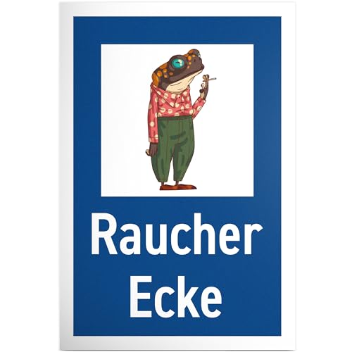 DankeDir! Coin fumeur - 30 x 20 cm - Plaque en plastique - Inscription amusante - Inscription en allemand - Pour fumeurs - Décoration de fête - Collègues amis - Idée...