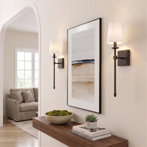 Image of Kira Home Torche 20 inch Mid Century Modern Wall Sconce for Bathroom Vanity, Pack of 2