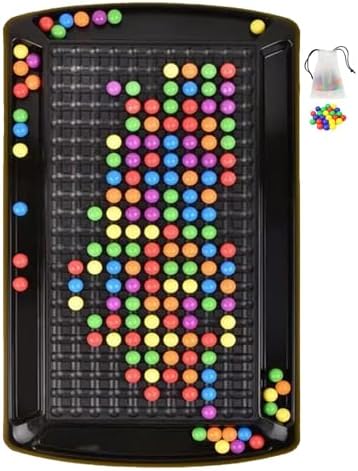 OSDUE Échiquier intellectuel,120 Pièces Jeu D'élimination De Boules Arc-en-ciels Intellectual Chessboard Dual Duel Jeux de Société D'association de Perles pour Enfant et Adultes - Regles de jeux OSDUE Échiquier intellectuel,120 Pièces Jeu D'élimination De Boules Arc-en-ciels Intellectual Chessboard Dual Duel Jeux de Société D'association de Perles pour Enfant et Adultes - Regles de jeux