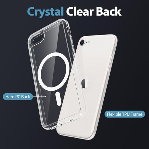 Image of for iPhone SE 3rd & 2nd Gen & 8 /7 Case [Compatible with Magsafe] Translucent Matte Phone Cover, [10 FT Military Grade Drop Protection] Slim Durable (Transparent Magnetic, iPhone SE2 /SE3 /8 /7)