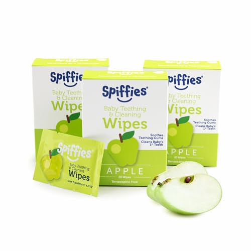 Baby Teeth & Gum Wipes Apple Flavor Xylitol Fluoride Free 60ct