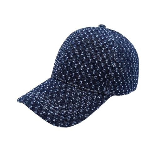 Gorra de béisbol de algodón floral acabado mezclilla premium para mujer deportiva