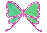 C-ZOFEK Women's Anime Cosplay Butterfly Hair Clip Headwear Prop (pink)
