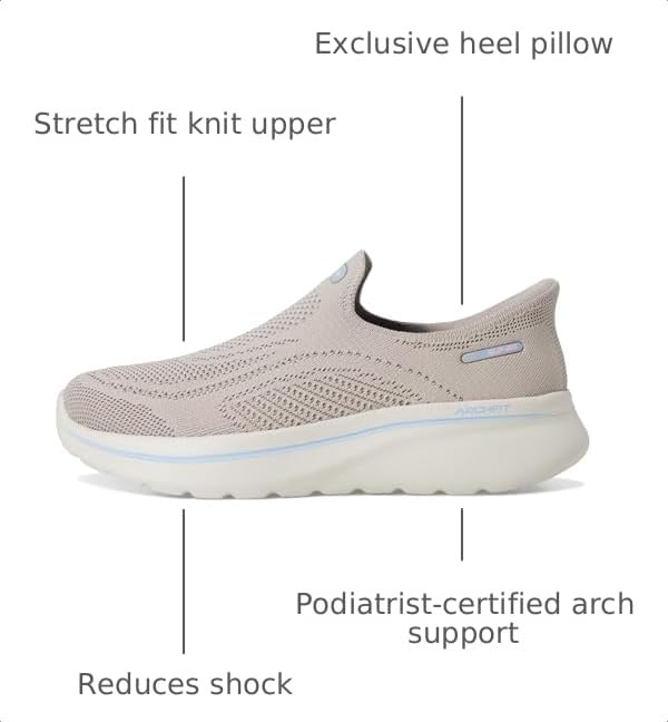 Skechers Women's Go Walk Arch Fit N-Joy Arianne Hands Free Slip-Ins Sneaker, Taupe, 9.5 by Skechers - Used condition - Image 3
