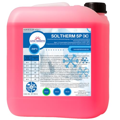 Solarflüssigkeit 10 l rot Konzentrat bis -58° C Frostschutz, Solarfluid, Solarliquid, Wärmeträgermedium