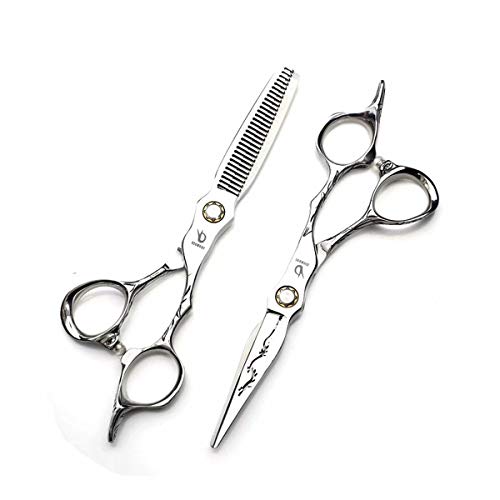 Preisvergleich Produktbild LXC Drachenmuster Friseurschere, Haarschneideschere, Ausdünnungsschere, Edelstahlscheren-Kit Für Zuhause, Salonfriseur
