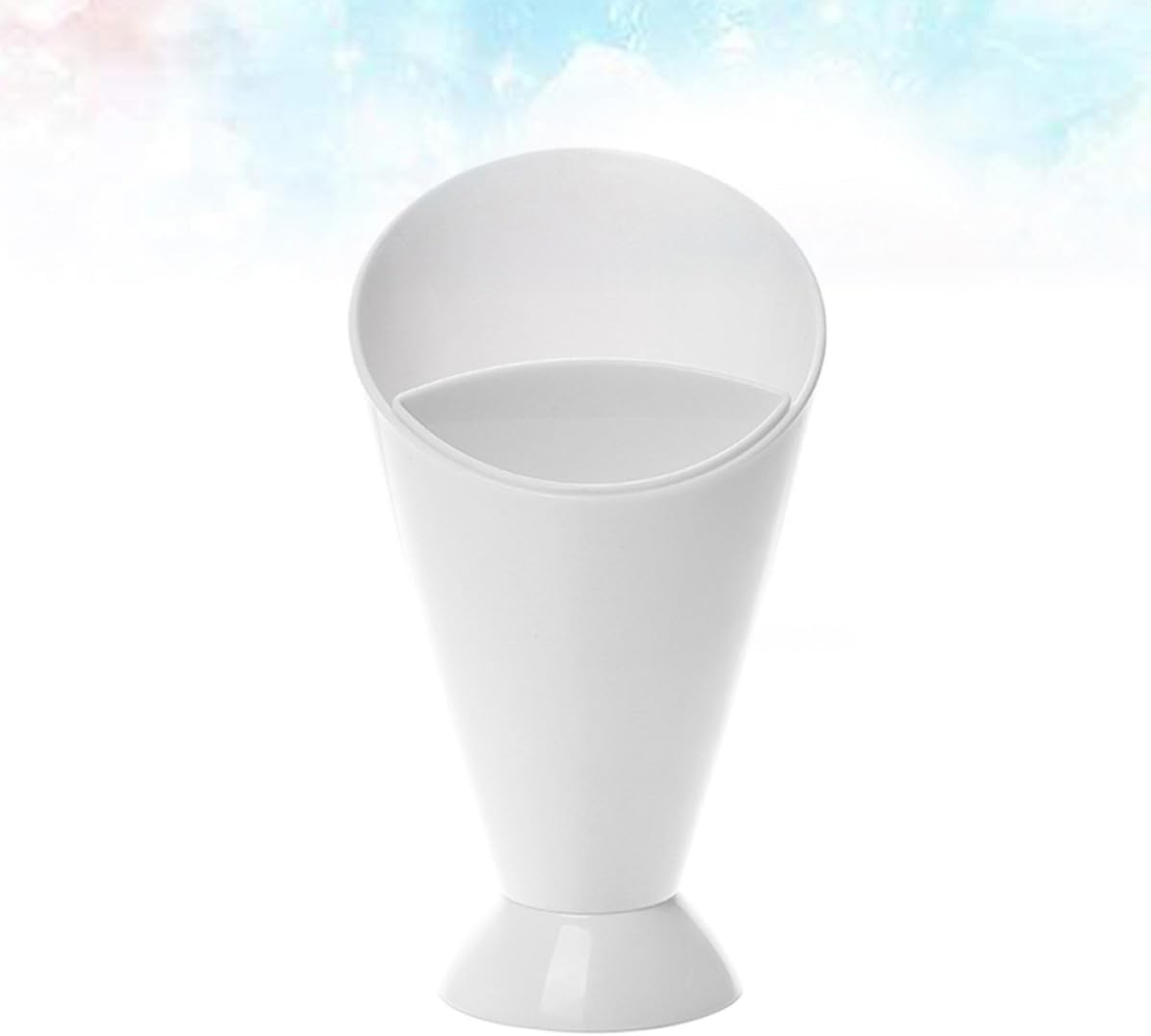 TIDTALEO Plastic PP Salad Cup French Fries Holder 2pcs with Two Slots