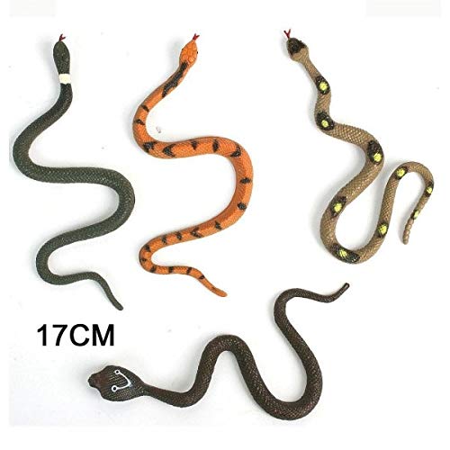 Les Colis Noir LCN 157 - Lote de 24 Serpientes de plástico (17 cm), diseño Aleatorio