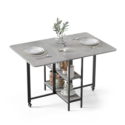 Mondeer Stół do jadalni, składany, 120 cm, stół kuchenny do małych