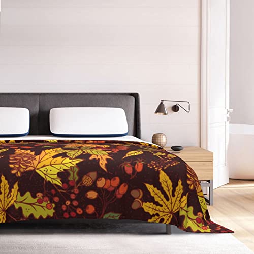 Couverture de lit douce imprimé automne pour soirées canapé et camping - 8