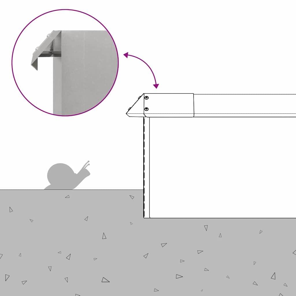 Metall-Schneckenzaun Silber 100 x 3,5 x 25 cm Edelstahl – Stabiler Schneckenzaun für Gartenbeete und Terrassen, einfache Montage als DIY-Projekt, wetterfeste Barriere mit modernem