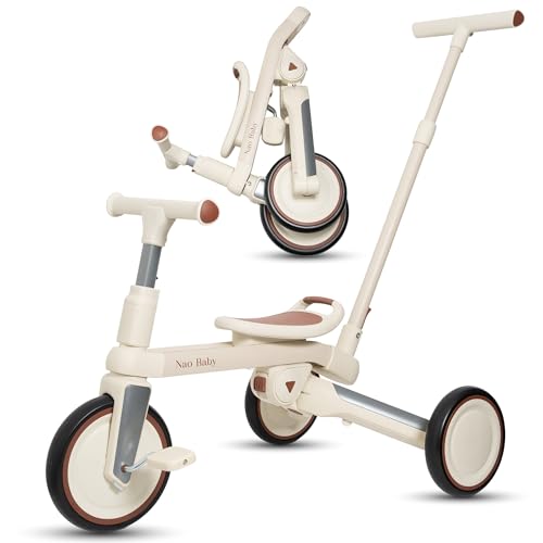 Triciclo evolutivo Plegable 5-1 fácil de Transportar | Triciclo Bebe 1 Año - 5 Años | Bicicleta...