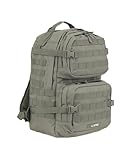 LA Police Gear LAPG 72-Hour Tactical Survival Backpack, Durable MOLLE Bug Out Bag for Hiking, Hunting & Adventures, Grey
