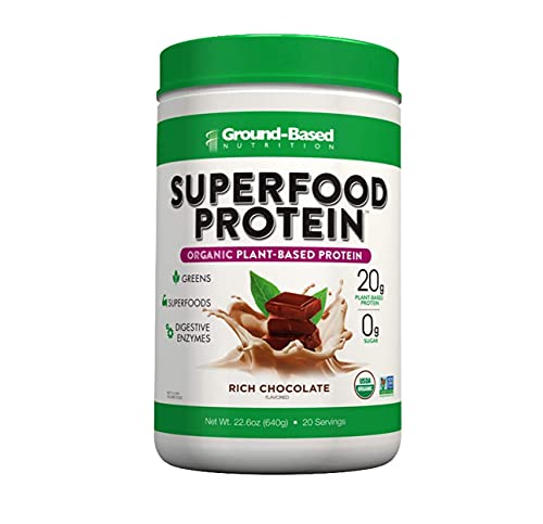 Superfood Protein, Plant-Based Protein Powder – Superfood + Greens For Immune Support – Lean, Organic, Vegan, Keto, Paleo, Lactose-Free, No Sugar, Low Calorie Protein #TOP1