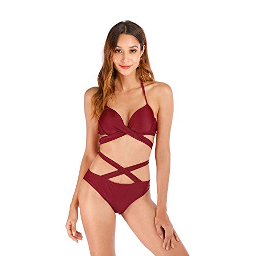 Ensemble soutien-gorge sexy croisé sur le devant avec dos nu fluide