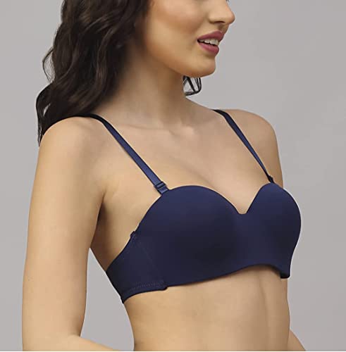 Image of Brachy Women's Every Day's Padded Underwired Demi Cup Bra T Shirt Padded Underwired Pushup Bra 85% Poly Cotton, 15% Elastane